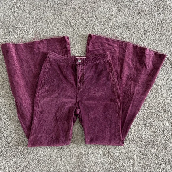 We The Free Float On Flare Velvet Pants Bell Bottoms - Picture 4 of 4